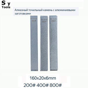 SyTools Diamond Sharpening Stone 80#-3000# Grit Aluminum Base for Angle Sharpeners 155x20x5mm Knife Sharpener Tool