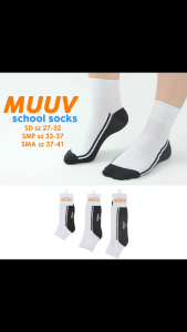 Kaos Kaki Sekolah Anak SD SMP SMA Panjang Katun PE Bawah Hitam