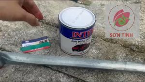 Sơn vân bông Inter màu vàng xanh lá mạ (lon 900gr) mã 8801