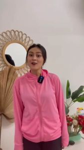 WOMEN AIRism Jaket Mesh Hoodie UV Protection Jaket Olahraga