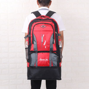 Mens Large Capacity Climbing Bag 110L Travel Backpack Outdoor Camping Sports School Bookbag Nylon Material Waterproof