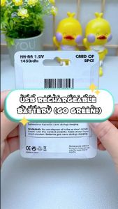 USB Rechargeable AA Batteries NI-MH 1.2V 1450mAh / AA Battery / AA Rechargeable Battery / AA USB Battery / AAA
