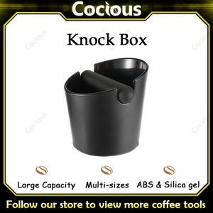 Cocious Espresso Coffee Knock Box Shock-Absorbent Durable With Removable Knock Bar and Non-Slip Base Espresso Dump Bin