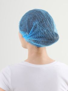 Disposable Hats Head Cover Non-Woven Cap Food Workshop Work Cap Kitchen Sanitary Head Cover Chef Cap Dust Protection Cap