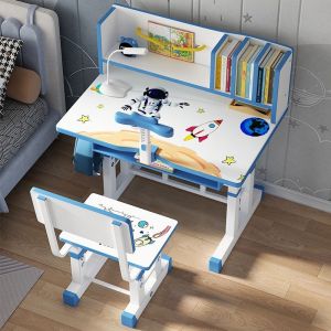 Study Table For Kids Boys&Girls Table Childrens Student Study Desk With Chair Set Combination Child Writing Desk