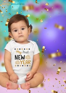 Baby First New Year Holidays Onesies - 1st NY Fireworks