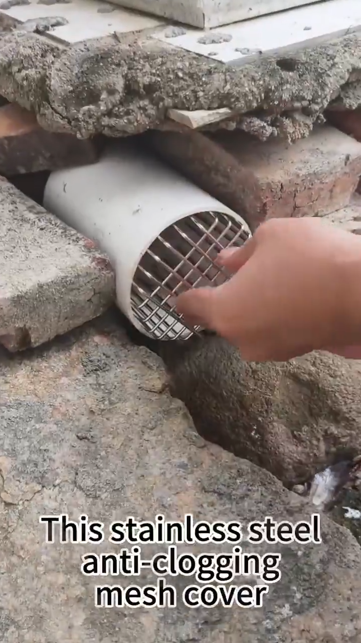 Anti-blocking Roof Floor Drain Stainless Steel Round Balcony Drainage Cover Durable Large Displacement Rooftop Rain Pipe Cap Drainage Plumbing Fitting