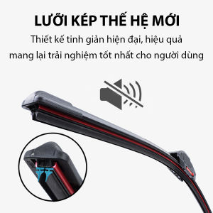Gạt mưa lưỡi kép cao cấp bộ cần gạt kính nước mưa 2 lưỡi khung mềm ô tô Ford ECOSPORTEVERESTESCAPERANGER... gạt mưa oto silicon lưỡi kép cao cấp gạt mưa 2 lưỡi