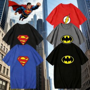 Hot Toys | 2026 Summer Hot Selling Fashion New Superhero Superman Batman T-shirt Hip Hop Street Cotton Round Neck T-shirt Large Size