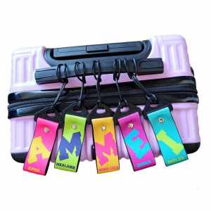 PERSONALIZED LUGGAGE TAG MONOGRAM LETTER DESIGN