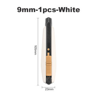 deli | Deli Utility Knife Portable SK5 Retractable Box Cutter 9mm Knife Blade for School Home Office Art Supplies Stationery Tool
