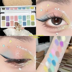 WIND LOVES FLOWERS | Icy Transparent Sapphire Blue Premium Eyeshadow Palette 16 Colors