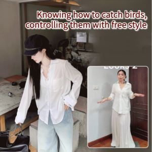 White long sleeve loose shirt