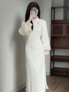 Đầm Chào Hè Bunny Mẫu Cải Tiến Qipao Trung Quốc Dày Ấm