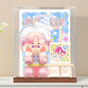 Acrylic Storage Box Suitable for POPMART Bubble Bobble PINO JELLY Happy Birthday Forever Organizer Box Cartoon Anime Props