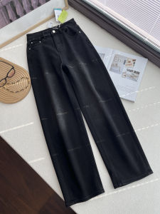 Spring Summer Thin High Waist Slim Straight Leg Wide Leg Jeans Loose Harlan Nine Points Dad Jeans Women Casual Cotton Stretch Denim