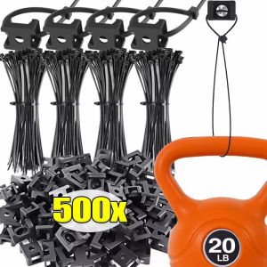 500PCS Saddle Mount Base Cable Ties Heavy Duty Screw Mount Wire Organizer Versatile Cable Management For Home Office Garage