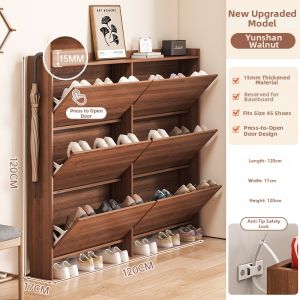 ZHUOHE | Narrow Thin Flip Door Shoe Rack