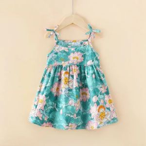 LightShine 1-6y Korean Ribbon Dress Cotton Kids And Baby Dress /Summer Dress For kids Elegant Dress kids/Pambahay Kids Dress/Summer Dress For Baby And  Kids Girl Dresses