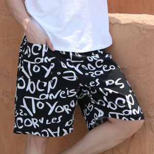 Summer Mens Cotton Silk Short Pants Home Clothes Thin Artificial Cotton Sleepwear Large Size Beach Pants Loose Five-Quarter Pants