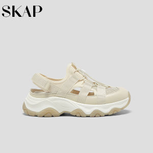 Creamy Cat Claw Design Ladies Summer Shoes Heeled Mary Jane Peep Toe