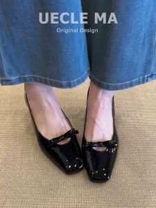 MASHUJIA | Soft Sheepskin Retro Flat Shoes
