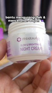 [COD/BAYAR DI TEMPAT] PHARMASKIN Night Cream Glowing & Brightening krim malam Flek Menahun kusam kerutan penuaan