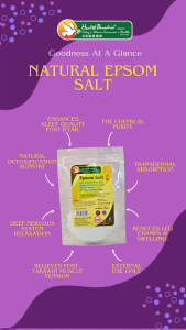 Health Paradise Natural Epsom Salt 100g Magnesium Sulfate