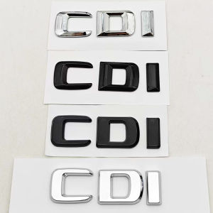 CDI Letter Emblem For Mercedes Benz Trunk Logo Badge W204 W205 W211 W212 W164 W166 CLA GLS GLE Class Chrome Glossy Black Sticker