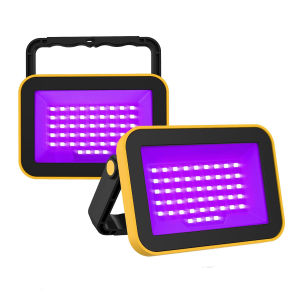 1/2pcs UV LED Black Light Ultraviolet Stage Lamp Neon Halloween Disco Party Flood Effect Light 49leds Fluorescent Blacklight