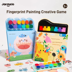 Jar Melo fingerprint painting pigment for kids creative painting ink pad finger painting book fingerprint stamp painting