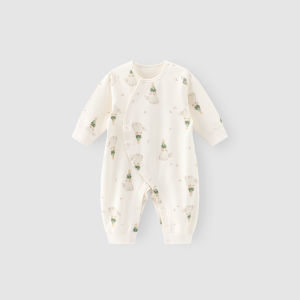 Pure Cotton Long Sleeve Butterfly Tie Baby Romper Spring Autumn Baby Clothes Crawler Suit Monastic Suit Baby Sleepwear