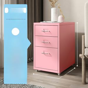 Modern Simple Steel Drawer Cabinet Office File Cabinet Multi-layer with Wheel Stand under Desk Fireproof Mobile Document Storage