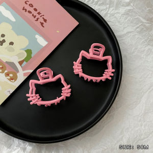 Cute Cartoon Hellokitty Metal Hair Claw for Girls High Aesthetic Hairpin Japanese and South Korean Style Non-Tessellated