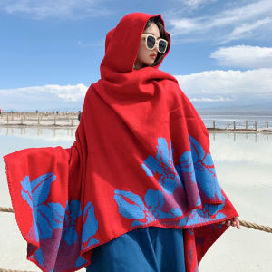JIFANPAUL | Warm Ethnic Style Womens Winter Cape with Hood