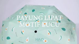 PAYUNG LIPAT MOTIF LUCU WARNA RANDOM / ANTI UV HUJAN DAN CERAH