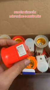 Combo 20 cái đui đèn có công tắc nhiều màu đui xoáy E27 tiện lợi dễ sử dụng