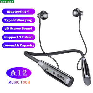 100 Hours Play Music Earphone Bluetooth Earphones Wireless Headphone Sport Headphones With Microphone Noise Reduction 9D Surround Sound Headset