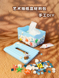 Hộp Đựng Khăn Giấy Hình Trái Tim Hình Học DIY Thủ Công Làm Bằng Keo Nướng Hộp Đựng Đồ Dùng Thủ Công Cho Phòng Khách Và Bàn Học