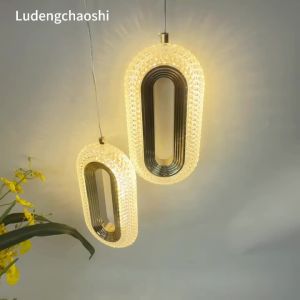 Nordic LED Crystal Chandelier Bedside Bedroom Living Room Cabinet High-end LED Chandelier Home Interior Decoration Lighting