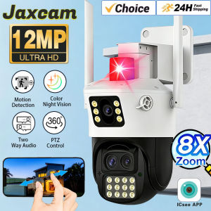 Camera IP HD 6K 12MP WiFi Ngoài Trời Màn Hình Kép Zoom 8x Ba Ống Kính PTZ Camera An Ninh Gia Đình Với Khả Năng Giám Sát Video 6MP