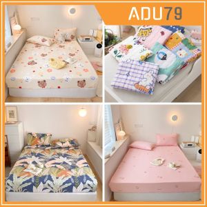 [ FREESHIP ❤️] Set Ga Gối 100% Cotton TỰ NHIÊN - Cotton LIVING 3 Món Nhập Khẩu CHƯA GỒM CHĂN - ADU79