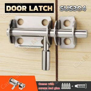 Stainless Steel Door Latch Solid Sliding Bolts Latch Hasp Home Hardware Gate Safety Door Lock