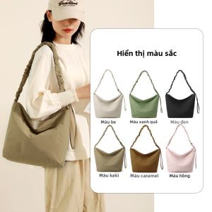 Túi Đeo Chéo Nylon Thời Trang Cho Nữ Túi Tote Đơn Giản Dung Tích Lớn Túi Đeo Vai Thường Ngày Túi Đeo Chéo Phong Cách Hàn Quốc