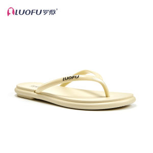 Luofu Rofu Transparent Soft Bottom Flip Flops for Women Summer Non Slip Bath Flip-Flops Square Heel Beach Outdoor Slippers for Women
