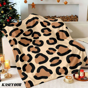 Beast Kingdom | Leopard Print Winter Summer Flannel Blanket Throw Fleece Soft Fuzzy Plush Cozy Fleece Blankets for Sofa Ideal Gifts