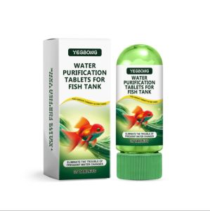 YEGBONG Water Purifying Tablets Fast Water Purification Tabs Fish Supplies Potable Aqua Tablets Natural Fish Tank Accessories Dechlorination Tablets Water Freshwater Aquariums Purifier Water Chlorine Removal Tablets Water Purifier Algae Remover for home