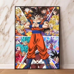 Bandai | Anime D-Dragon B-Ball Sơn Theo Số Lượng Bộ Tranh Sơn Dầu Hiện Đại Trang Trí Treo Tường Phòng Khách Phòng Ngủ Quà Tặng Không Có Khung