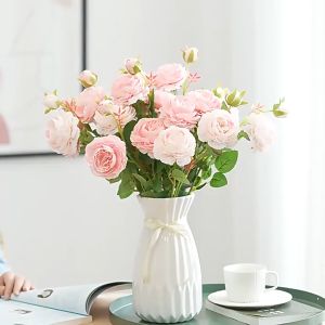 Artificial Flower - High Quality Rose Peony Immortal Floral faille Flowers Bouquet  Living Room Decoration 高品质牡丹仿真花