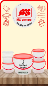 {MSV} Tamper Proof Air Tight with Safety Lock (300ml-1000ml) Microwavable Plastic Tubs Anti Leak Durable BPA Free MS SL300 MS SL500 MS SL650 MS SL750 MS SL850 MS SL1000